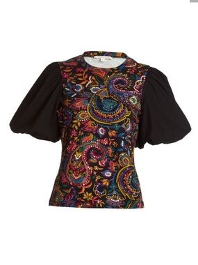 🆕 Love the Label ‘Lali’ Top in Daphne Print Multicolor Sequin Blouse $195